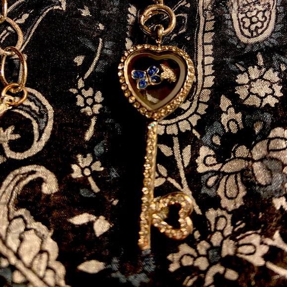 Locket Charm Skeleton Key Necklace - Picture 1 of 4